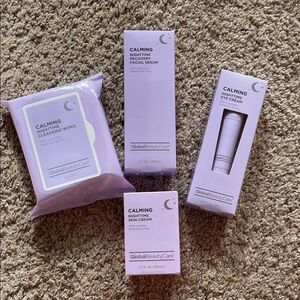 Global Beauty Care Calming Nighttime Skincare Set - Purple